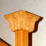 Detail, Treppendetail, Geländerdetail, geschnitzt